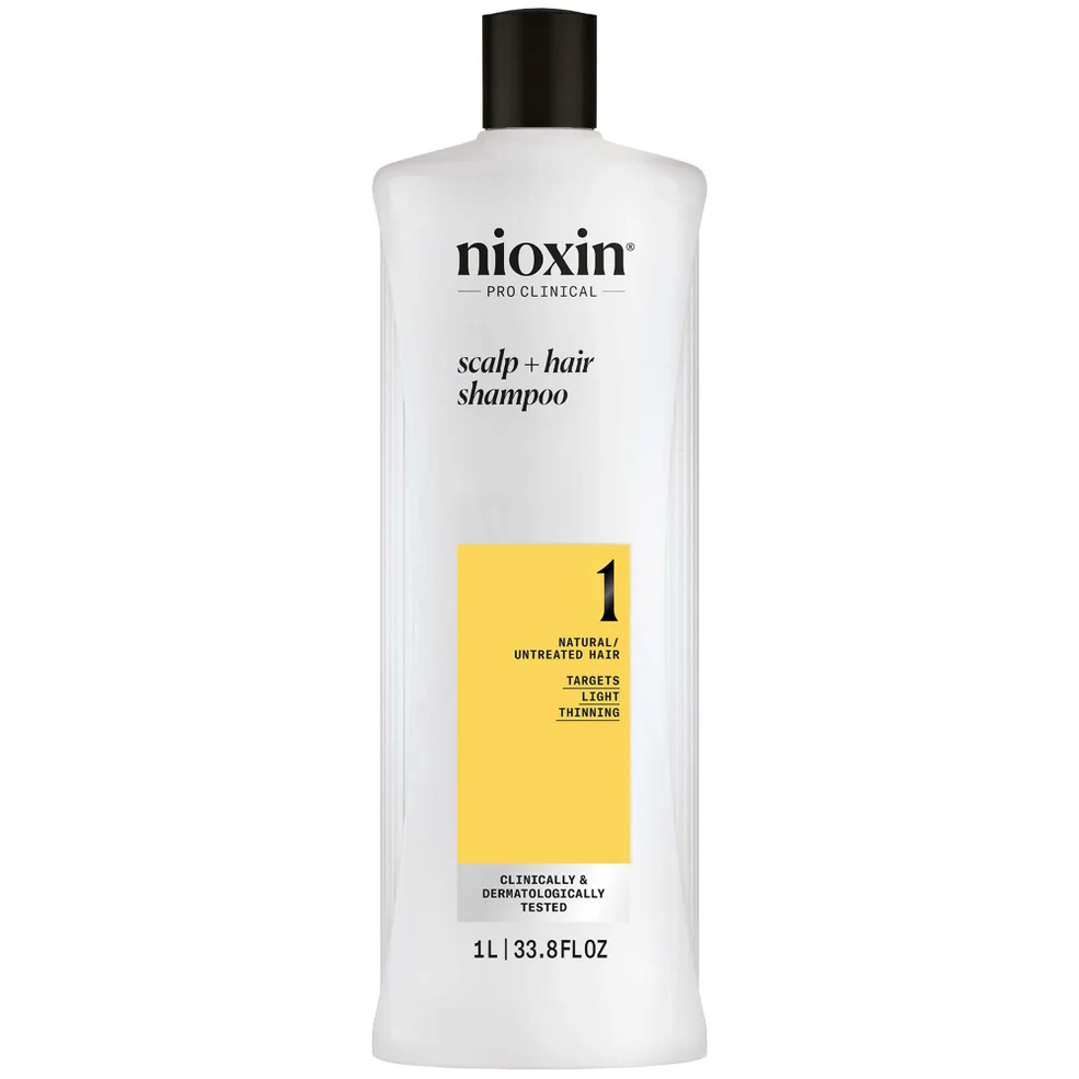 NIOXIN Scalp and Hair Thickening System 1 Shampoo for Natural Hair with Light Thinning 1L Immagine 1