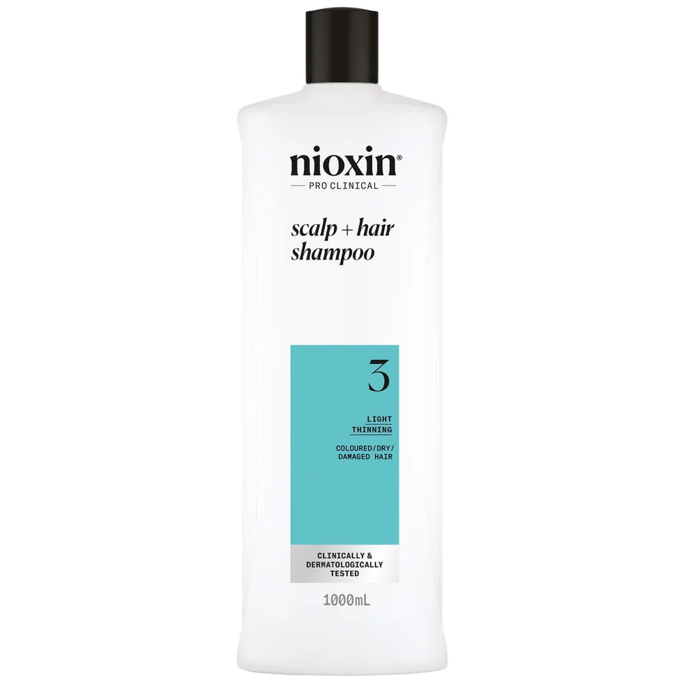 NIOXIN Scalp and Hair Thickening System 3 Shampoo for Coloured Dry and Damaged Hair with Light Thinning 1L Immagine 1