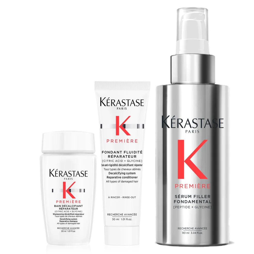 Kérastase Première Repairing Anti-Frizz Filler Heat Protecting Hair Serum for Damaged Hair 90ml with Free Travel Size Duo Immagine 1