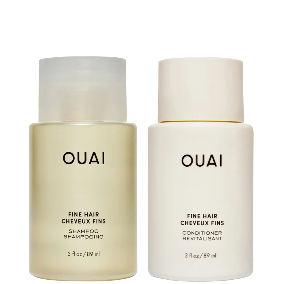 OUAI Fine Shampoo and Conditioner Travel Bundle Immagine 1