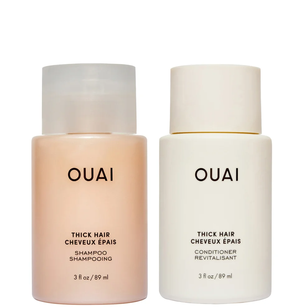 OUAI Thick Shampoo and Conditioner Travel Bundle Immagine 1