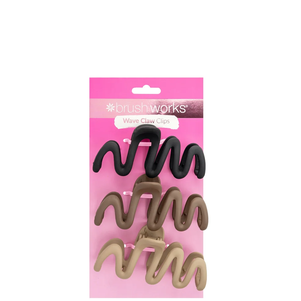 brushworks Wave Claw Clips - 3 Pack Immagine 1