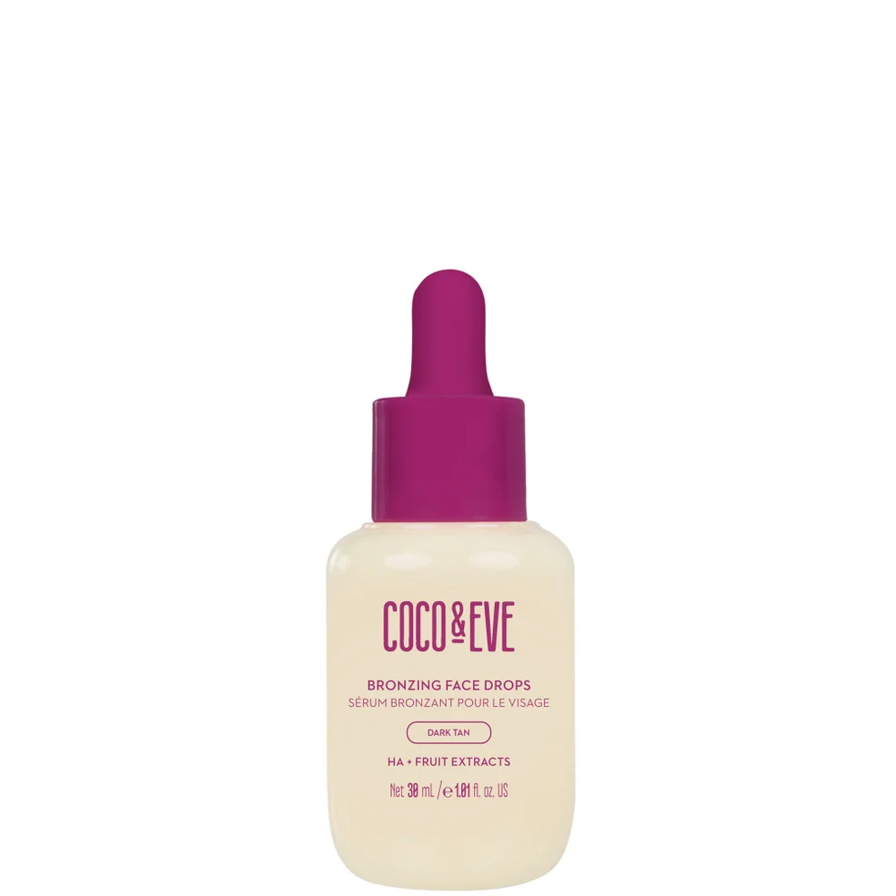 Coco & Eve Bronzing Face Drops (Dark Tan) 30ml Immagine 1