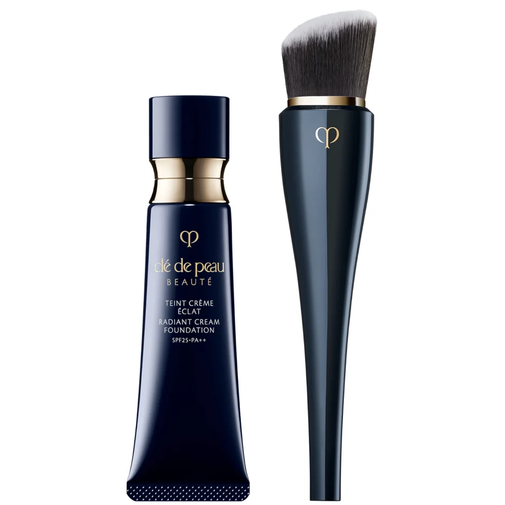 Clé de Peau Beauté Radiant Cream Foundation 21ml & Clé de Peau Beauté High Coverage Foundation Brush (Various Shades) Immagine 1