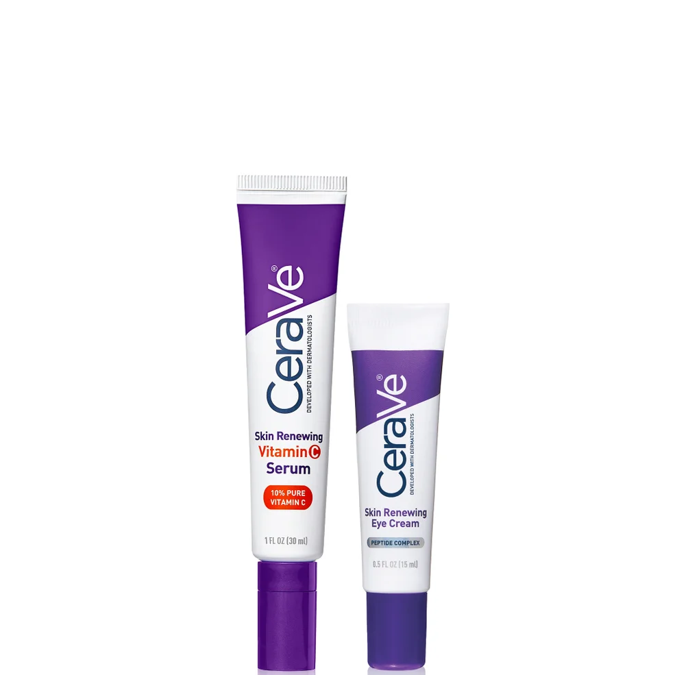 CeraVe Skin Renewing Duo for Visibly Brighter Smoother Skin with Vitamin C Serum and Eye Cream Immagine 1
