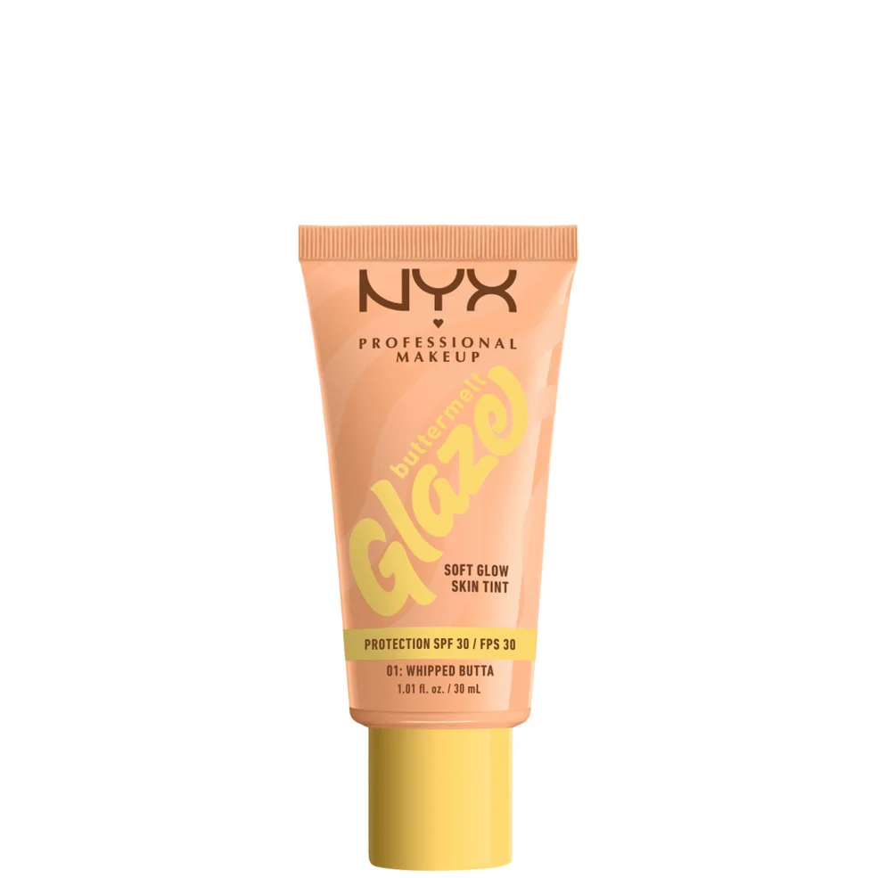 NYX Professional Makeup Buttermelt Glaze Soft Glow Skin Tint + SPF/FPS 30 Foundation (Various Shades) Immagine 1