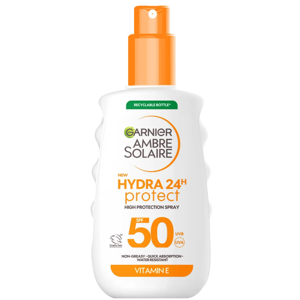 Garnier Ambre Solaire SPF 50 Hydra 24 Hour Protect High Protection UVB & UVA Hydrating Sun Cream Spray 150ml Immagine 1