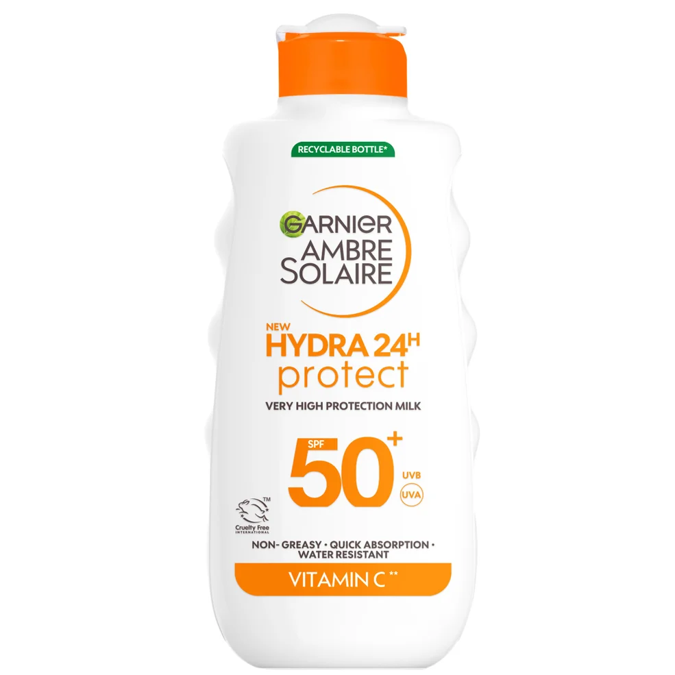 Garnier Ambre Solaire SPF 50+ Hydra 24 Hour Hydrating Sun Cream Lotion With Vitamin C,175ml Immagine 1
