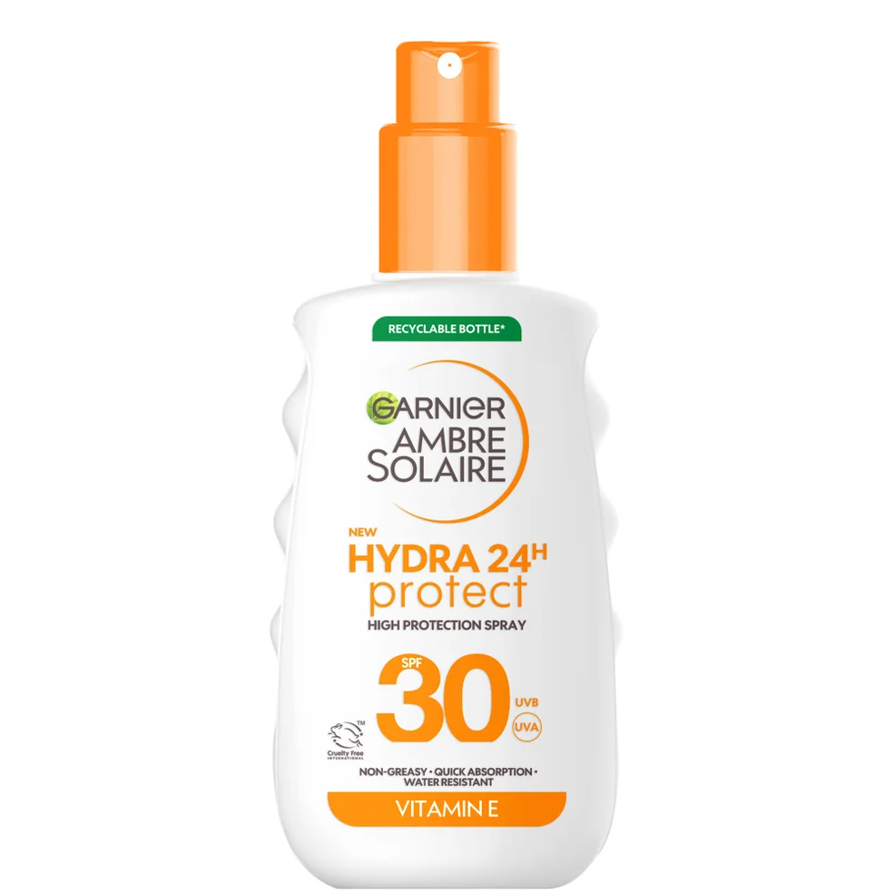 Garnier Ambre Solaire SPF 30 Hydra 24 Hour Protect Hydrating Sun Cream Spray With Vitamin E, 150ml Immagine 1