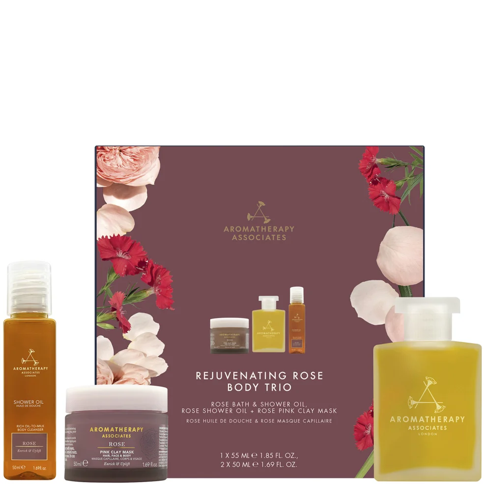Aromatherapy Associates Rejuvenating Rose Body Trio Gift Set Immagine 1
