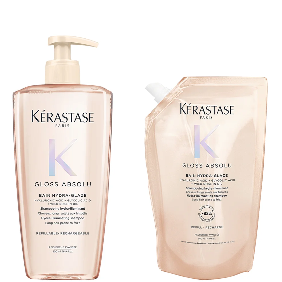 Kérastase Gloss Absolu Shampoo 500ml and Refill Pouch Bundle Immagine 1
