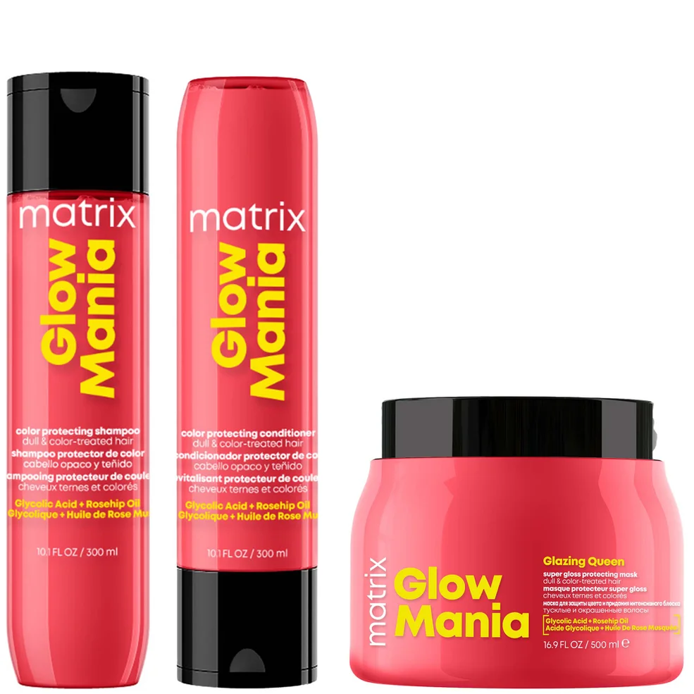 Glow Mania Colour Protecting Shampoo, Conditioner, & Mask Trio for Coloured Hair Immagine 1