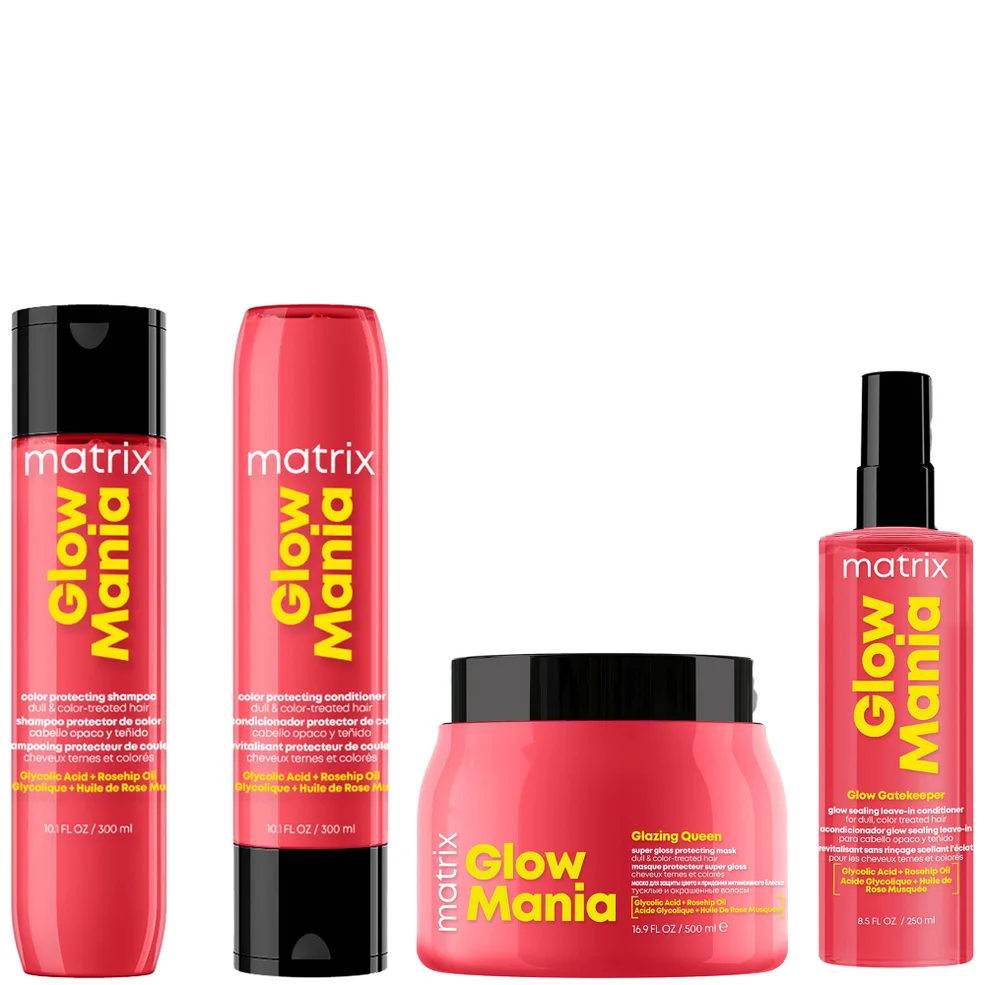 Glow Mania Colour Protecting Set including Shampoo, Conditioner, Leave-In Conditioner, and Mask Immagine 1