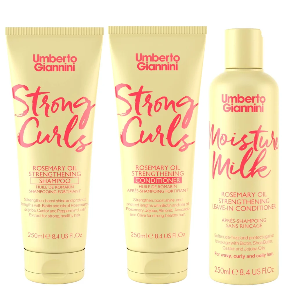 Umberto Giannini Strong Curls Strengthen & Hydrate Trio Immagine 1