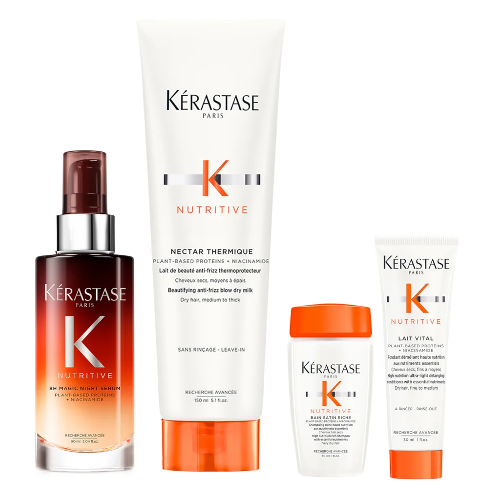 Kérastase Nutritive 8 Hour Serum 90ml, Nutritive Thermique 150ml with Mini Deluxe Nutritive Shampoo 30ml and Conditioner 30ml Immagine 1