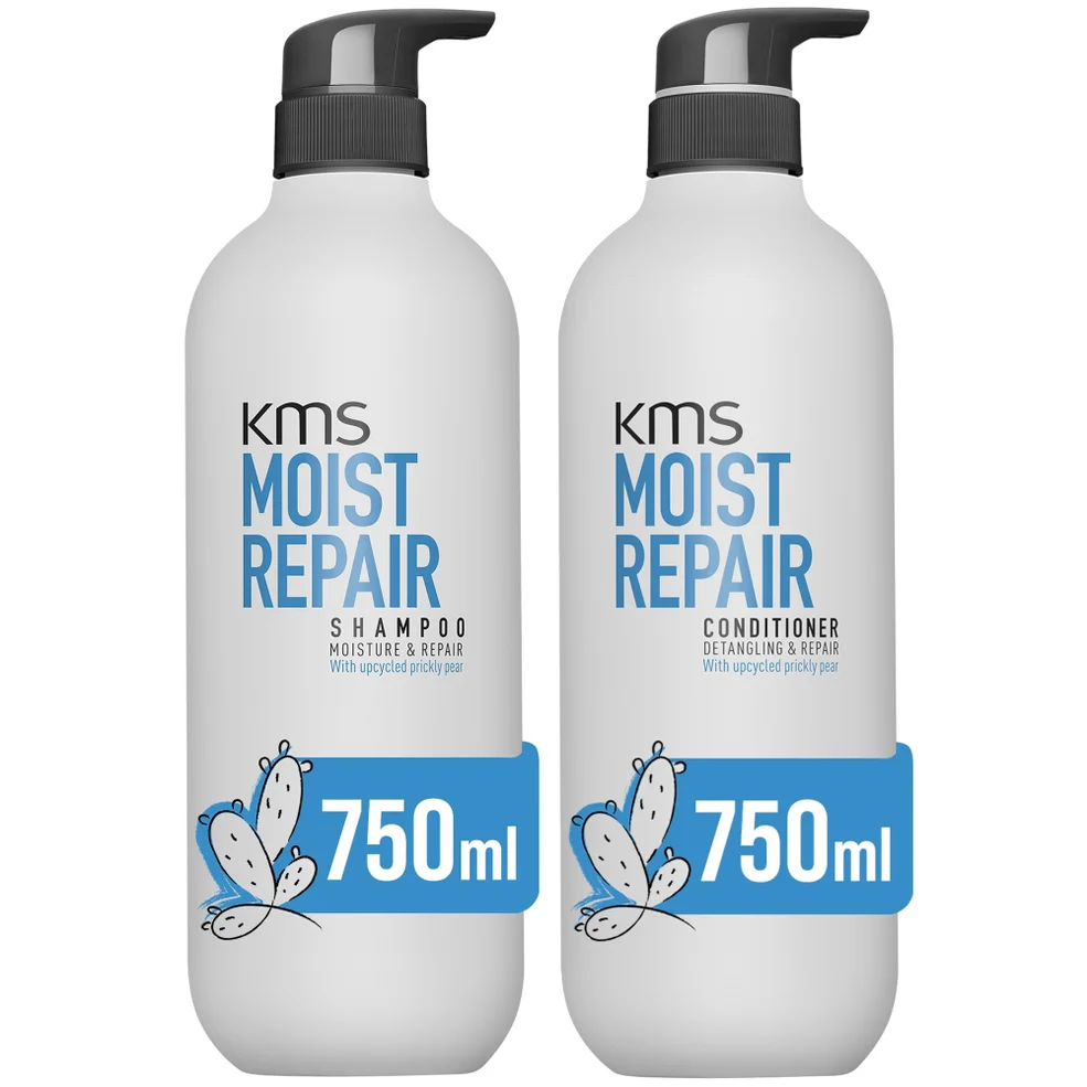 KMS Supersize Moist Repair Hair Rescue Shampoo and Conditioner Bundle for Dry and Damaged Hair Immagine 1