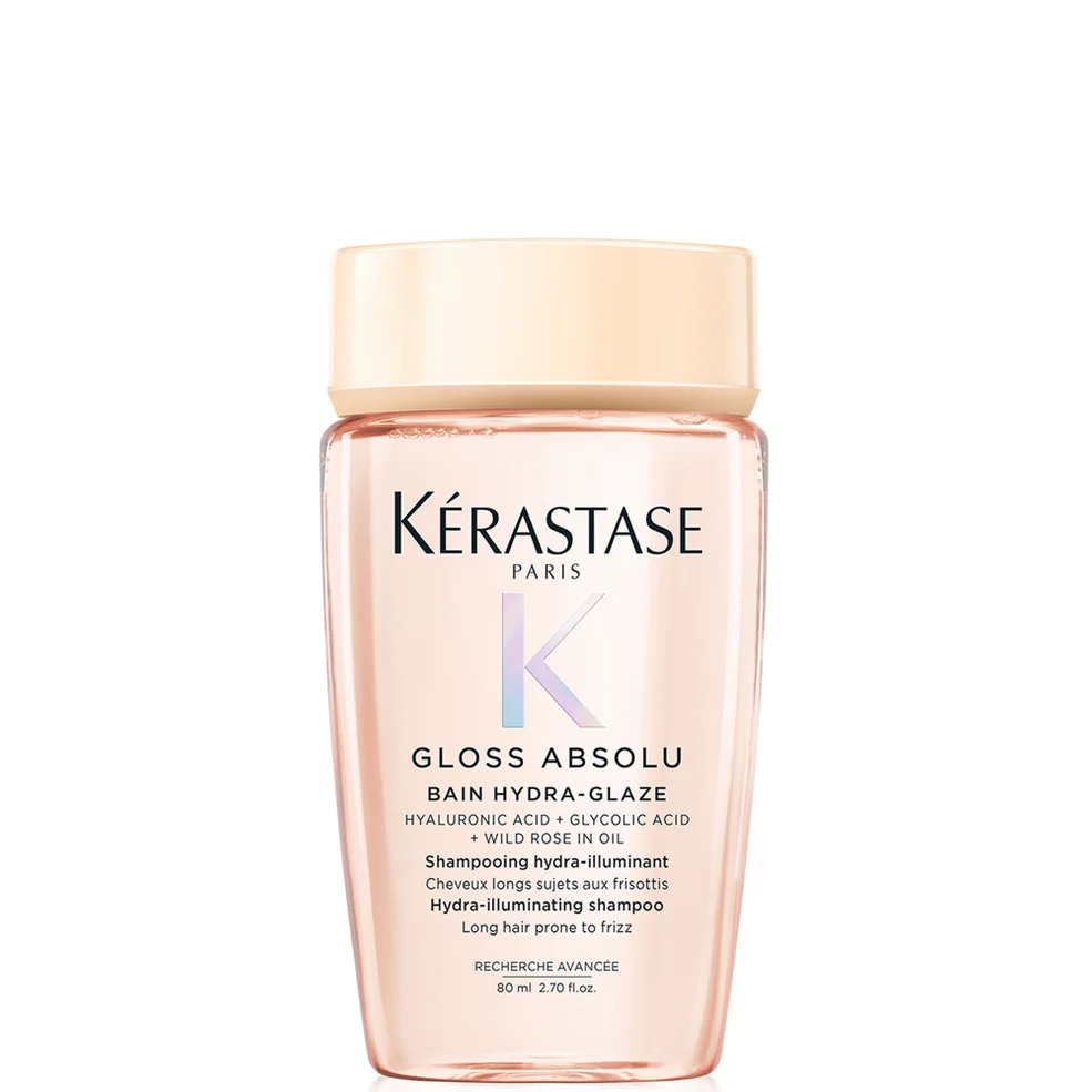 Kérastase Gloss Absolu Shampoo for All Hair Types with Glycolic Acid, Hyaluronic Acid & Wild Rose 80ml Immagine 1