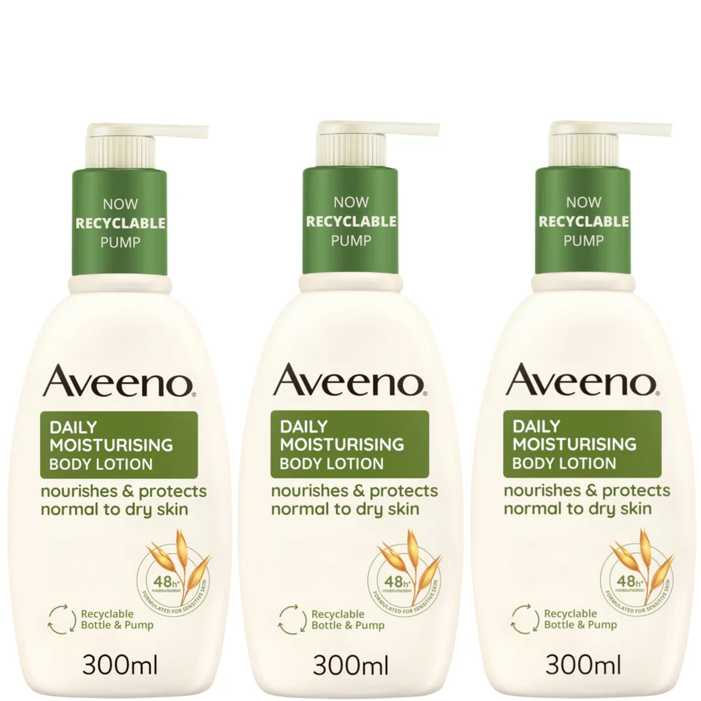 Aveeno Daily Moisturising Lotion Trio for Instant and Long Lasting Hydration 900ml Mega Bundle Immagine 1
