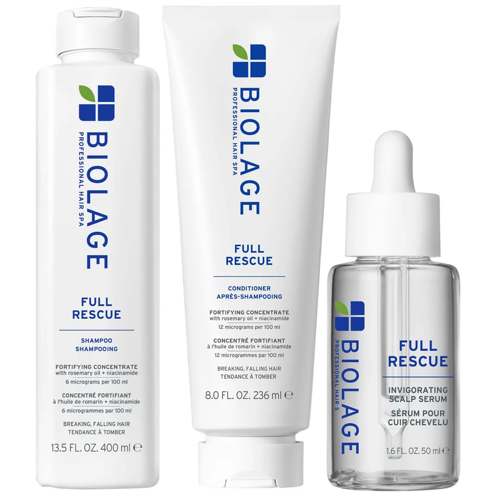 Biolage Full Rescue Shampoo 400ml, Conditioner 236ml and Oil-Balancing Serum 50ml Bundle Immagine 1