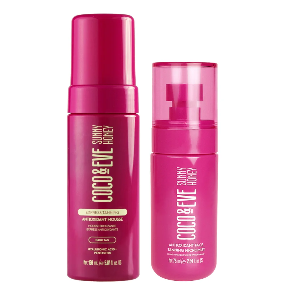 Coco & Eve Face Tanning Micromist and Antioxidant Express Tanning Mousse Bundle Immagine 1