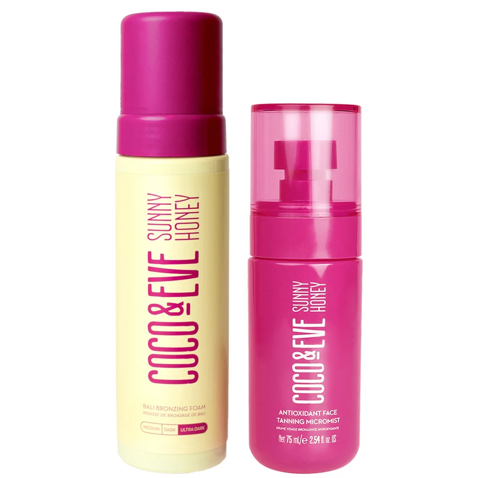 Coco & Eve Bali Bronzing Foam and Face Tanning Micromist Bundle Ultra Dark Immagine 1