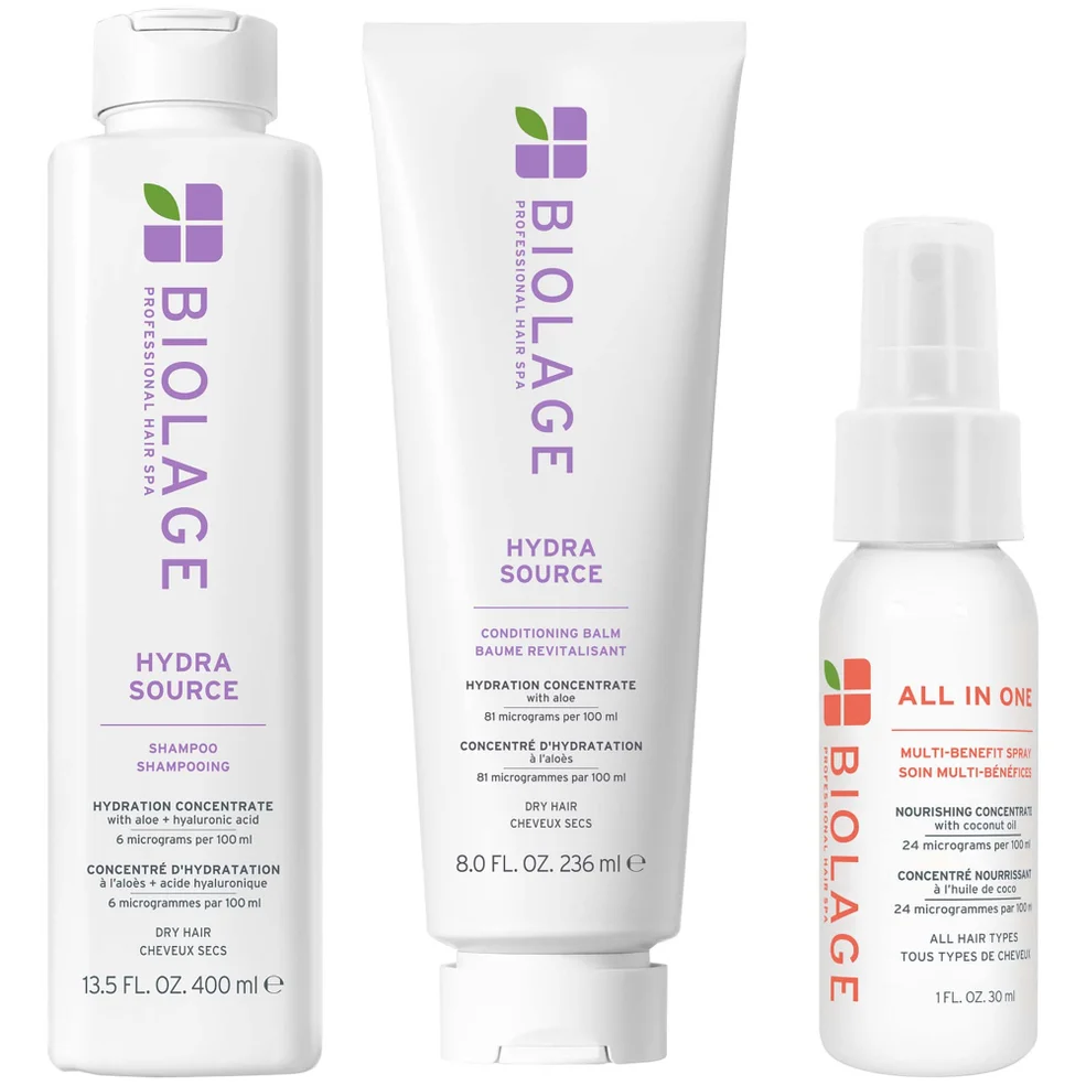 Biolage Hydra Source Shampoo 400ml and Conditioner 236ml and Mini All-In-One Spray 45ml Immagine 1