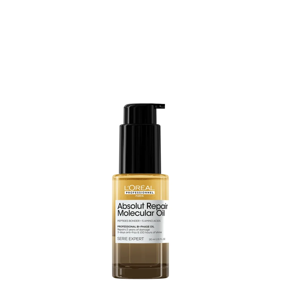 L'Oréal Professionnel Absolut Repair Molecular Bi-Phase Oil for Damaged Hair 30ml, High Shine & Molecular Repair Immagine 1