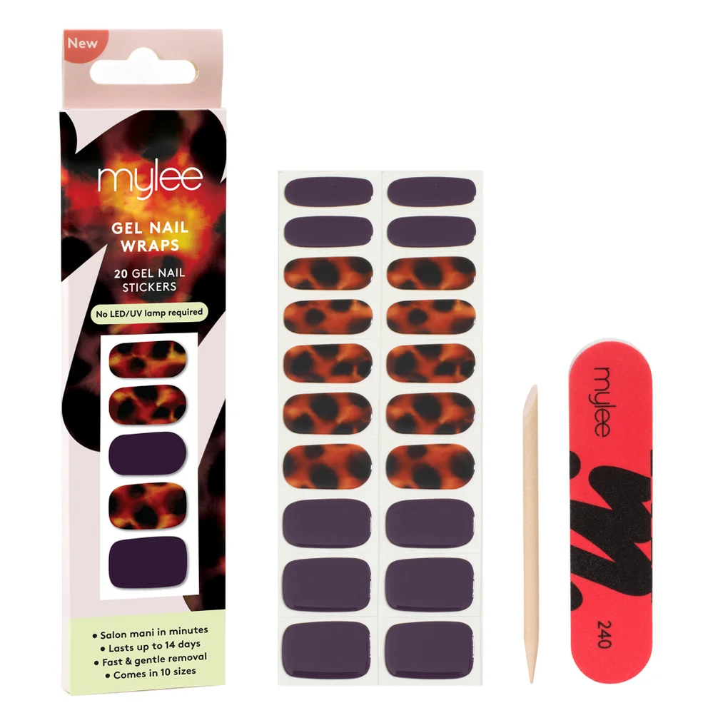 Mylee Gel Nail Wraps - Mulberry Clash Immagine 1